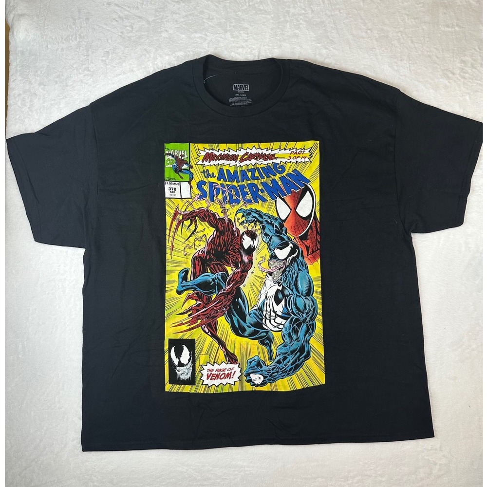 NWOT Marvel Amazing Spider-Man Maximum Carnage Venom T-Shirt Black 2XL Comic